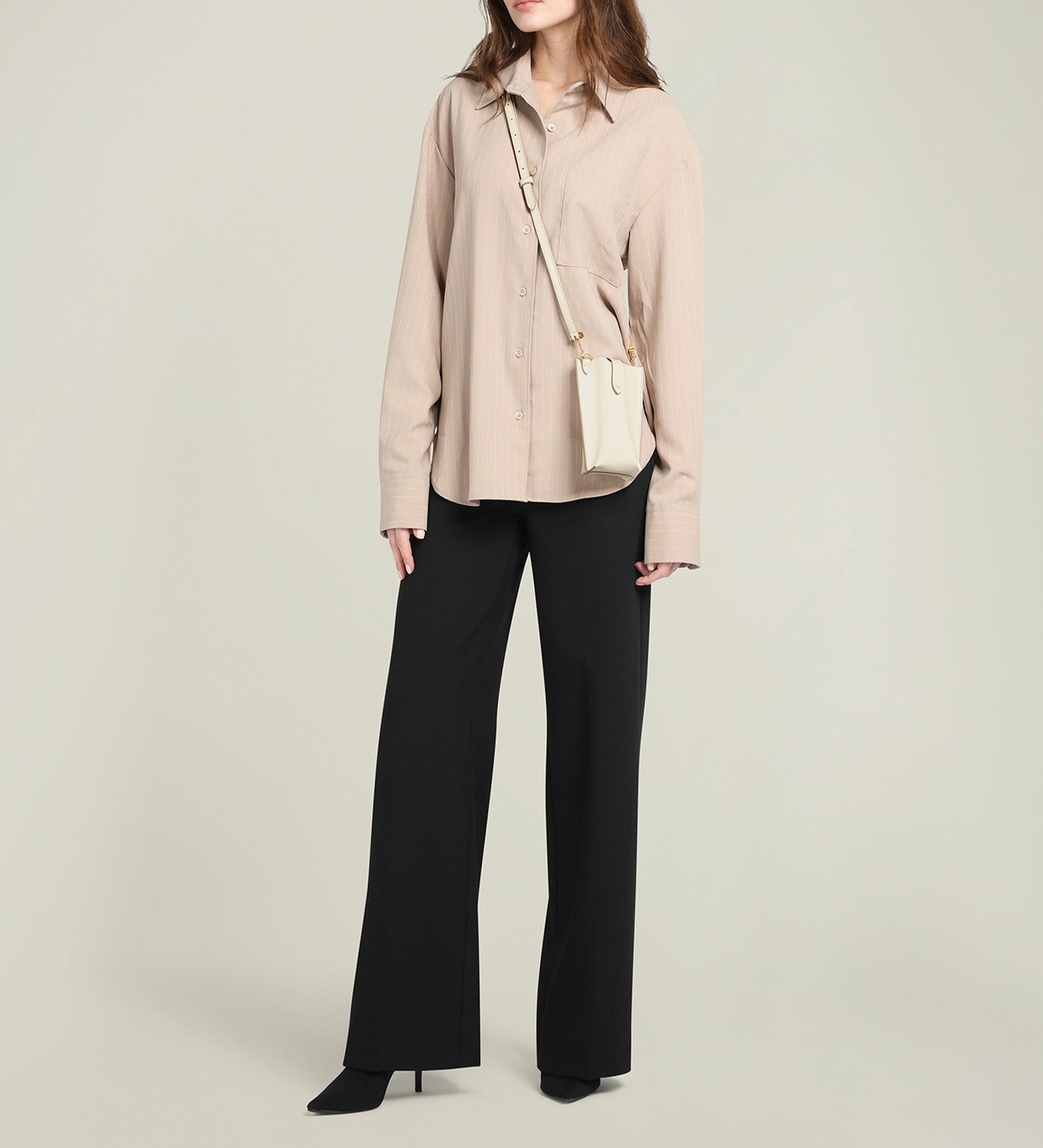 Metier - Minimalist Double Glossy Calfskin White Sand