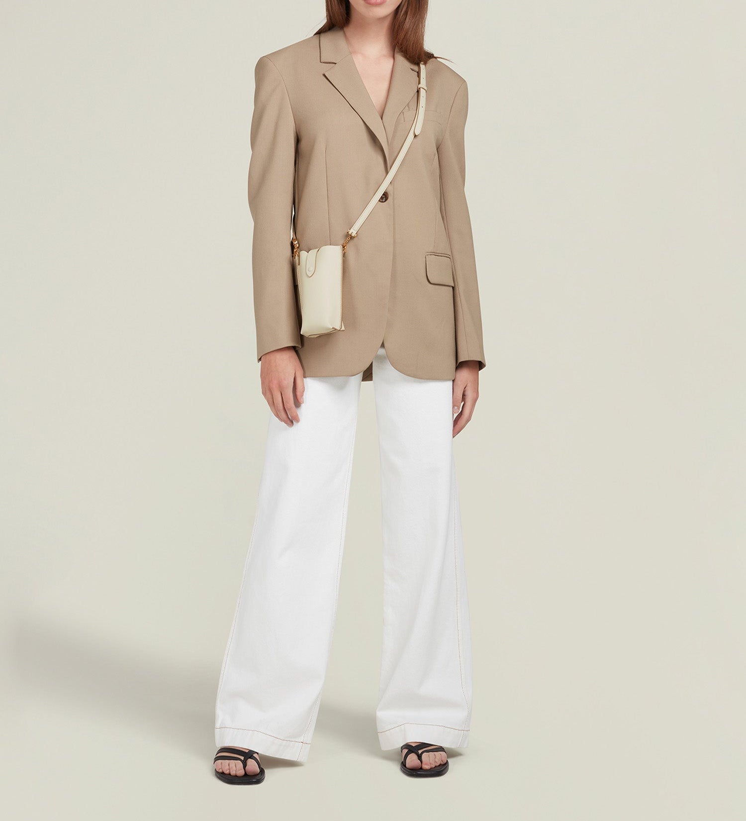 Metier - Minimalist Double Smooth Calfskin White Sand