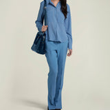 Metier - Private Eye Slim Glossy Calfskin Sapphire