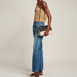 Métier - Roma Shoulder Bag Natural Linen and Apple Leather