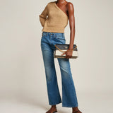 Métier - Roma Shoulder Bag Natural Linen and Apple Leather