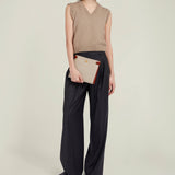 Métier - Stowaway Crossbody Natural Linen with Cognac