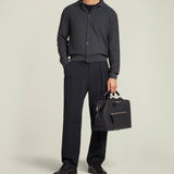 Métier - Vagabond Messenger Natural Calfskin Matte Black