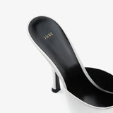 Jude - Date Mule in White Creased Leather