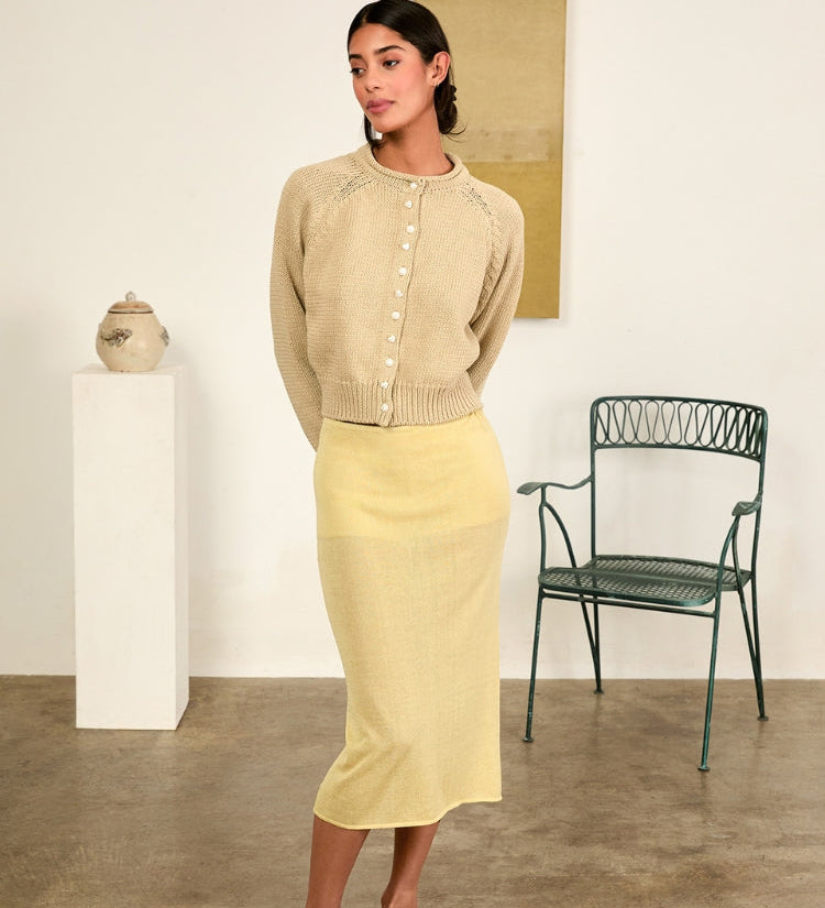 Ciao Lucia - Faye Sheer Pistachio Skirt