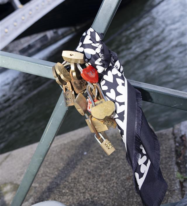 Nili Lotan - HEART SILK TWILL SCARF