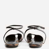 Le Monde Beryl - Valetta Flat / Fango Leather Snake Effect