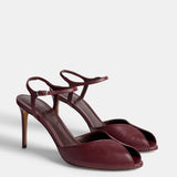 Le Monde Beryl - Valetta Peep Toe / Burgundy Leather