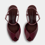 Le Monde Beryl - Valetta Peep Toe / Burgundy Leather