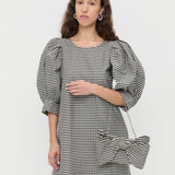 Loeffler Randall - Valerie Black/White Gingham Bow Bag