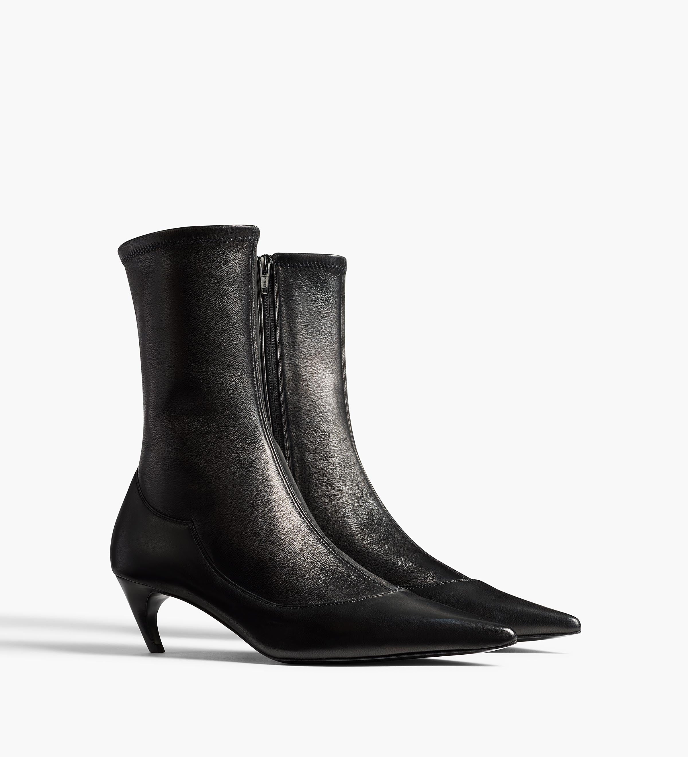 Khaite - Valerie Mid - Calf Boot in Black