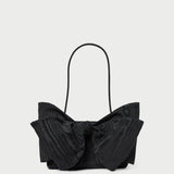 Loeffler Randall - Valerie Black Moiré Bow Clutch