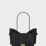 Loeffler Randall - Valerie Black Moiré Bow Clutch