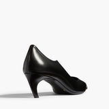 Khaite - Valerie Low Pump in Black Glazed Leather