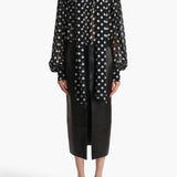 Khaite - Vali Top in Black with White Dots