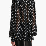 Khaite - Vali Top in Black with White Dots