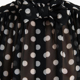 Khaite - Vali Top in Black with White Dots