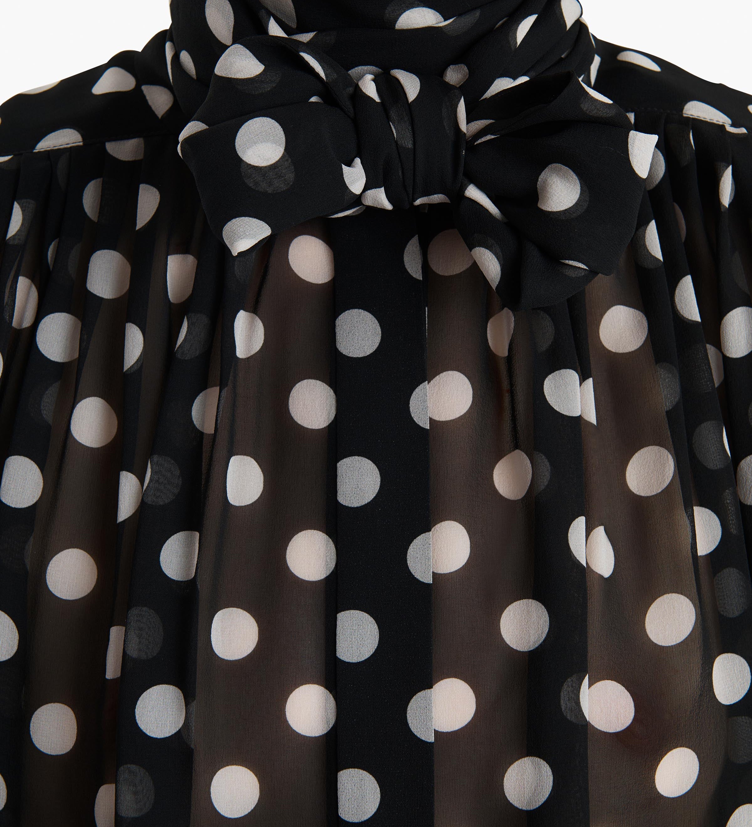 Khaite - Vali Top in Black with White Dots