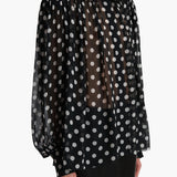Khaite - Vali Top in Black with White Dots