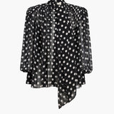 Khaite - Vali Top in Black with White Dots