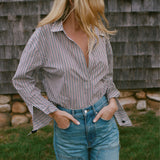 Veronica Beard - Draymond Striped Cuff - Sleeve Shirt