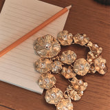 Veronica Beard - Gold Floral Statement Necklace