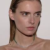 Dorsey - JAMES BEZEL VERT PARACORD NECKLACE, SILVER
