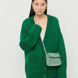 Loeffler Randall - Vinnie Emerald/White Woven Crossbody