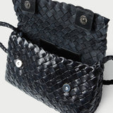 Loeffler Randall - Vinnie Black Leather Woven Crossbody