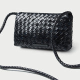 Loeffler Randall - Vinnie Black Leather Woven Crossbody