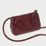 Loeffler Randall - Vinnie Maroon Woven Leather Crossbody