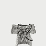 Loeffler Randall - Violet Silver Diamanté Bow Crossbody