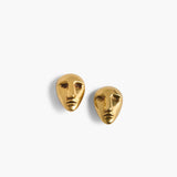 Khaite - Visage Earrings in Antique Gold