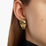 Khaite - Visage Earrings in Antique Gold