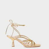 Loeffler Randall - Vivienne Gold Lace-Up Heeled Sandal