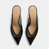 Le Monde Beryl - Venetian Kitten Mule / Black Mesh
