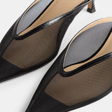 Le Monde Beryl - Venetian Kitten Mule / Black Mesh