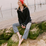 DÔEN - VOYAGE SWEATER -- DEEP NAVY