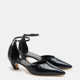 Le Monde Beryl - Victoria Kitten / Coco Black Leather Croc Effect