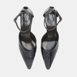 Le Monde Beryl - Victoria Kitten / Coco Black Leather Croc Effect