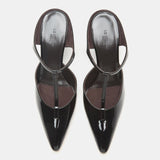 Le Monde Beryl - Victoria T-Bar Wedge / Black Vernice Leather