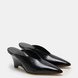 Le Monde Beryl - Victoria Wedge / Black Leather Eel Effect