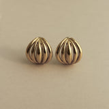 Kinn - Vintage 18K Bold Gold Dome Earrings