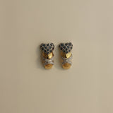 Kinn - Vintage 18K Pavé Gemstone Earrings