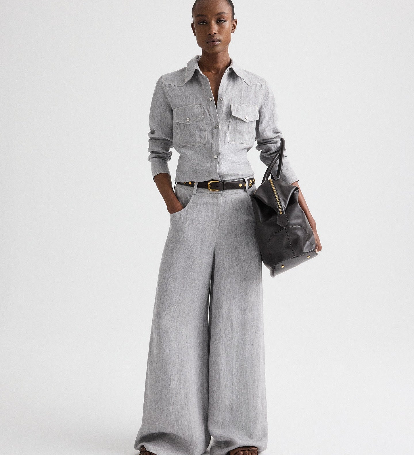 TWP - Ranchers Daughter Shirt in Lightweight Washed Hemp Denim