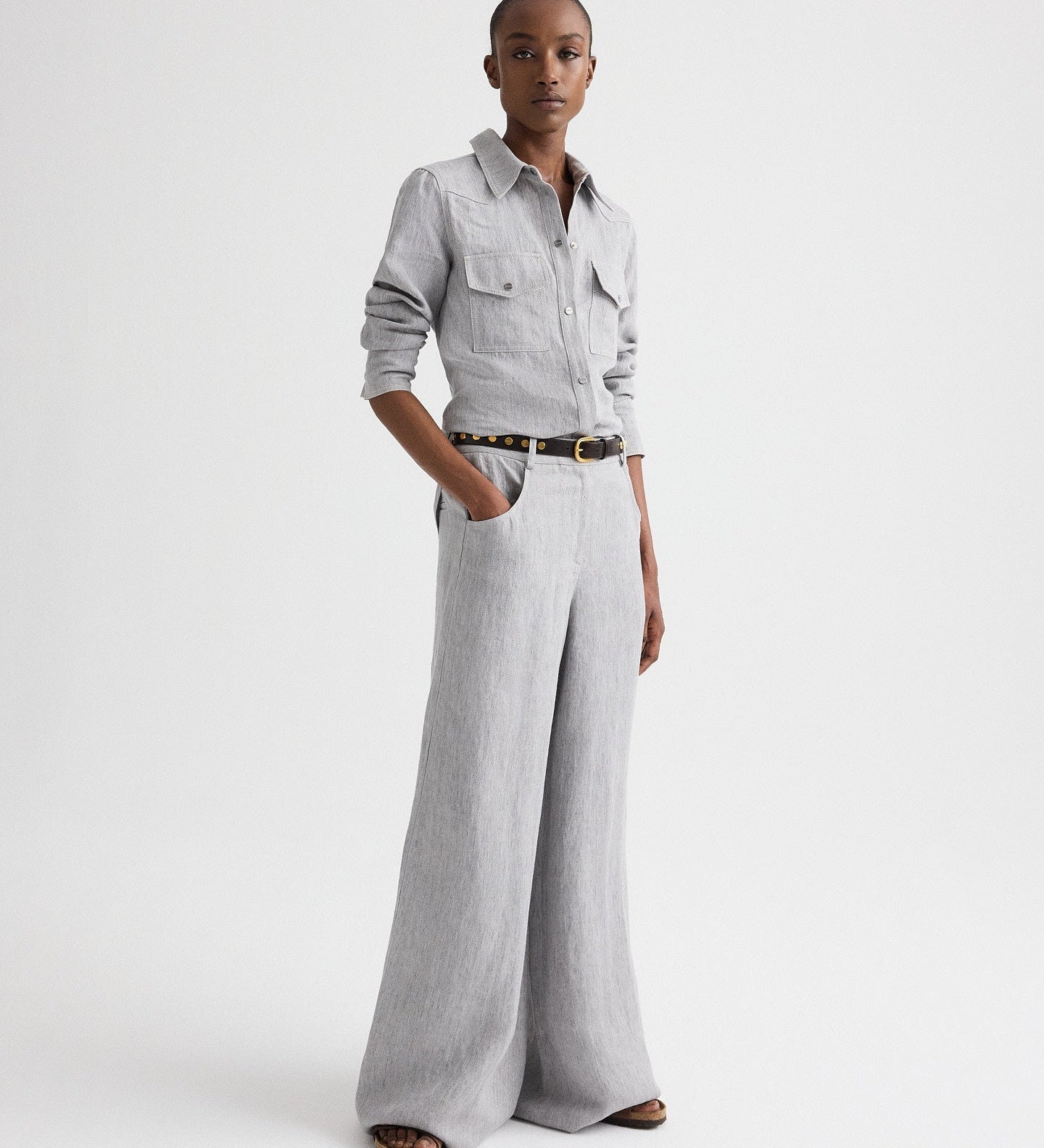 TWP - Ranchers Daughter Shirt in Lightweight Washed Hemp Denim