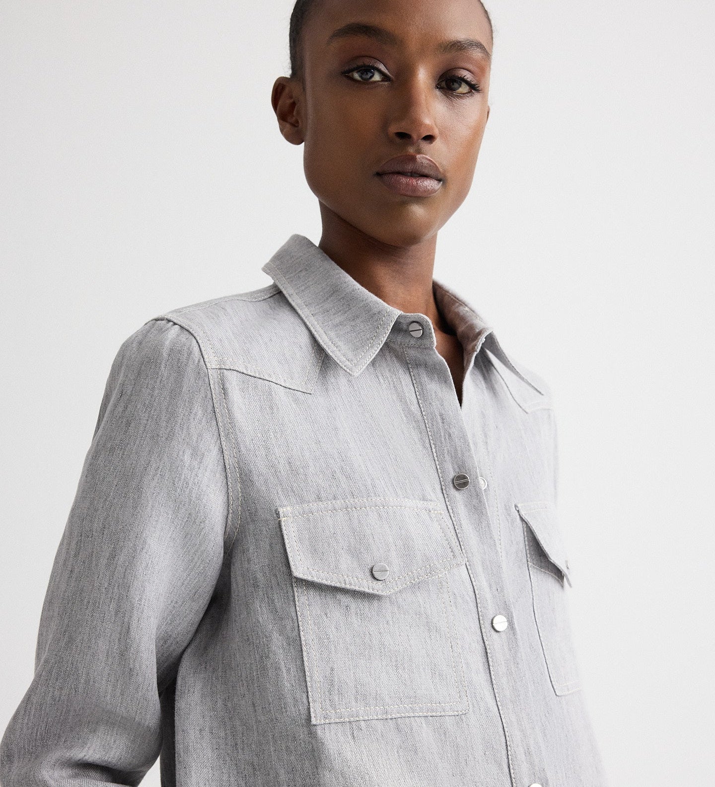 TWP - Ranchers Daughter Shirt in Lightweight Washed Hemp Denim