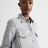 TWP - Ranchers Daughter Shirt in Lightweight Washed Hemp Denim