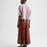 TWP - Next Ex Shirt with Crystal Collar in Superfine Mini Stripe