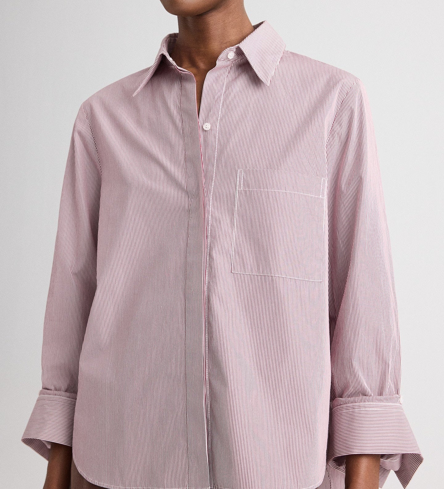 TWP - Boyfriend Shirt in Superfine Mini Stripe